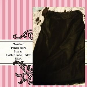 Mossimo  A Line Skirt PLUS Sized 12 Black